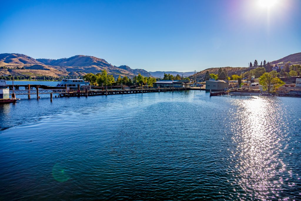 dock on mountain lake